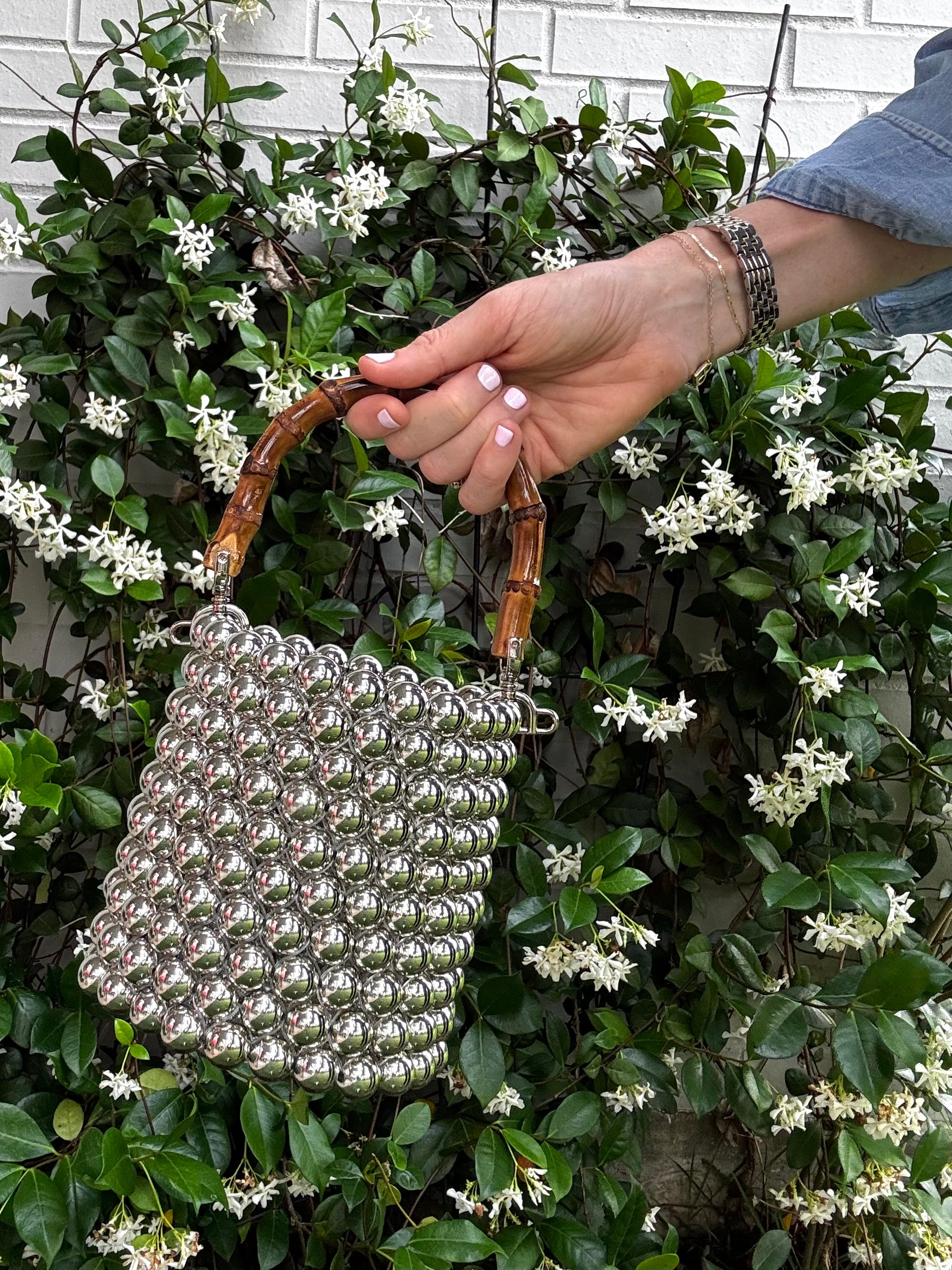 Disco Bamboo Handle Clutch
