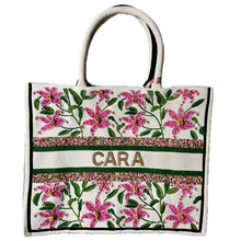 Load image into Gallery viewer, Tropical Floral Personalized Tote