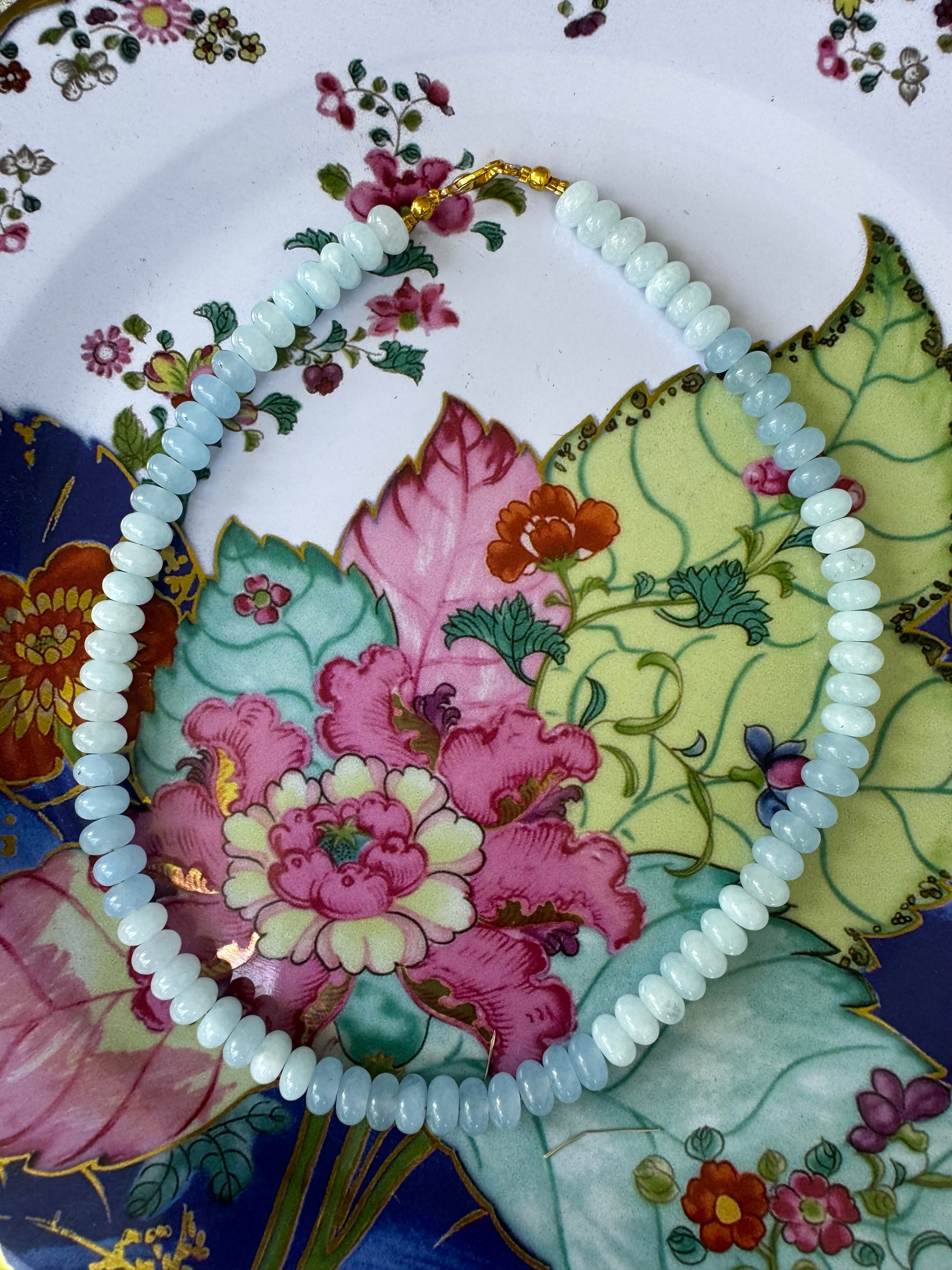 Light Blue/Aqua Gemstone Necklace