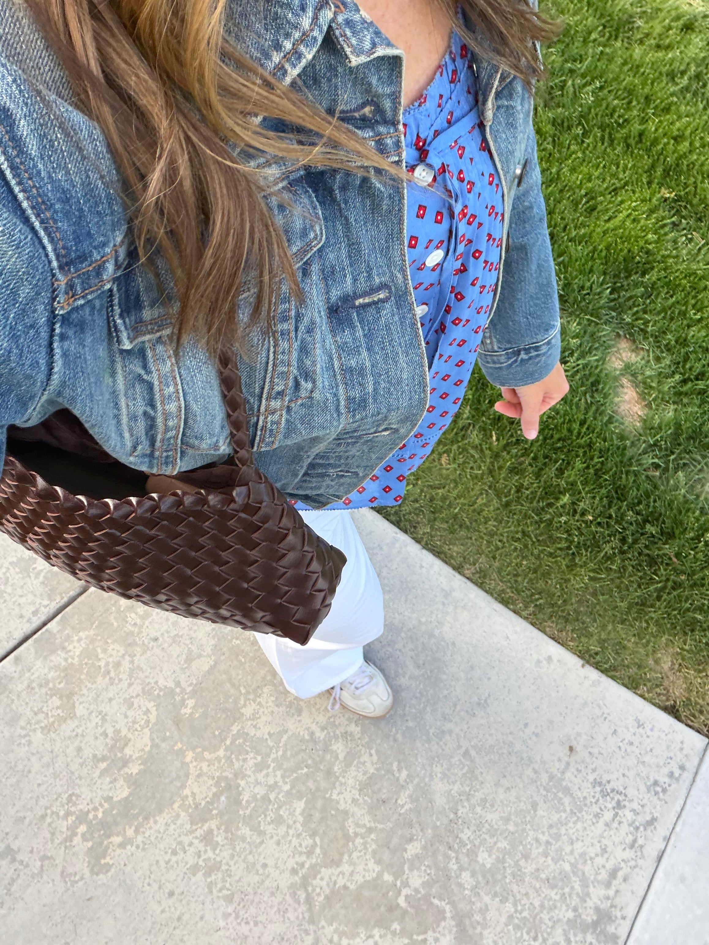 Iris Coffee Woven Tote