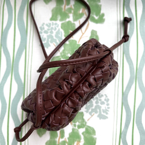 Brown Quilted Dumpling Crossbody