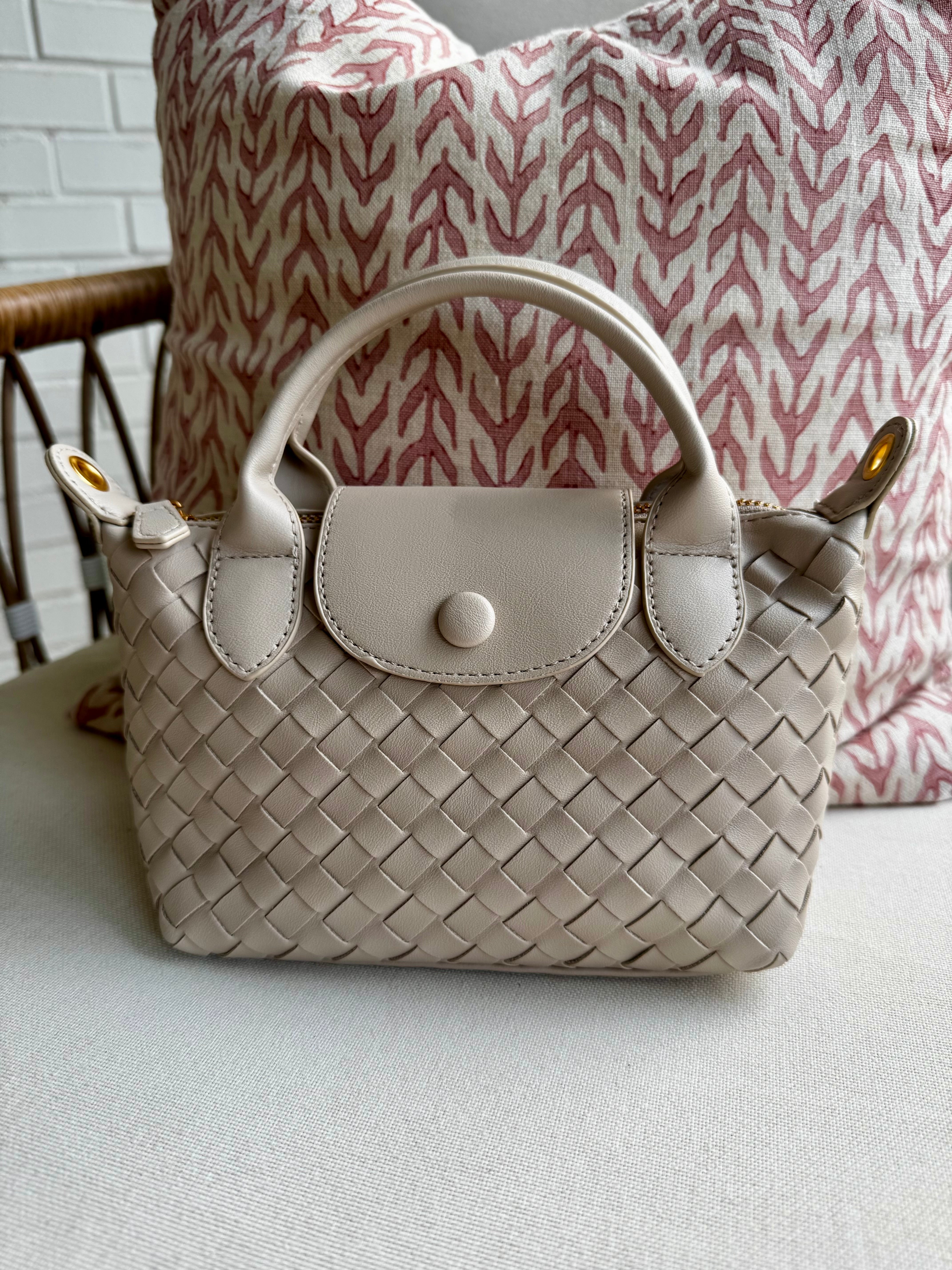 Ivory Quilted Rowan Crossbody (Small)