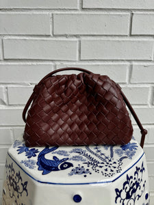 Brown Quilted Dumpling Crossbody