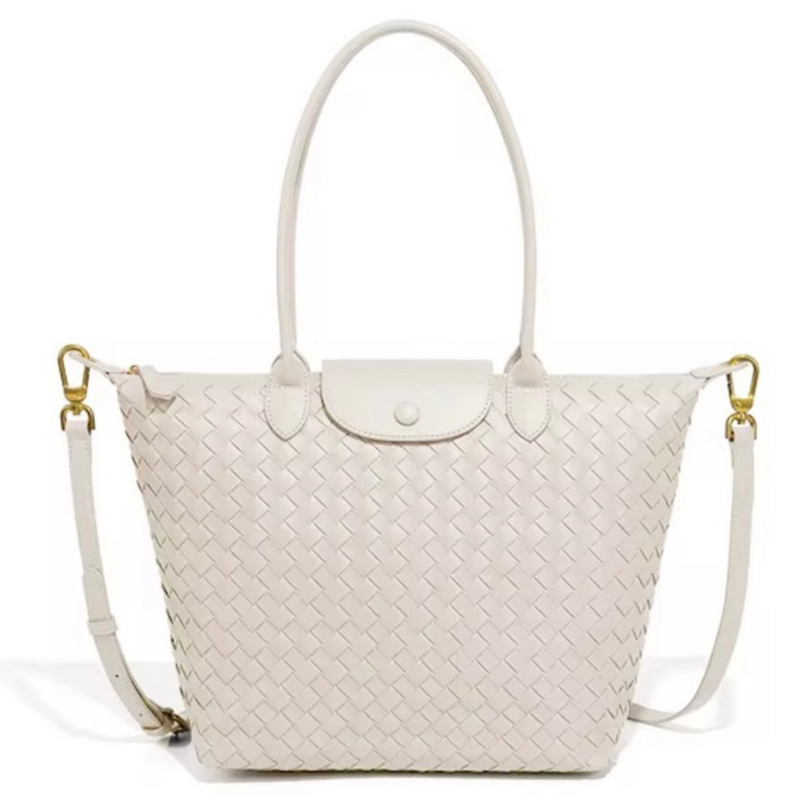Ivory Quilted Rowan Crossbody (Large)