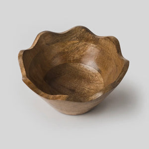 Handcrafted Scalloped Wood Bowls (Available in 3 sizes)
