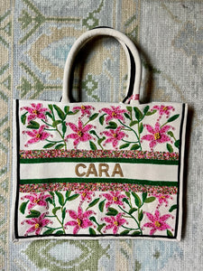 Tropical Floral Personalized Tote