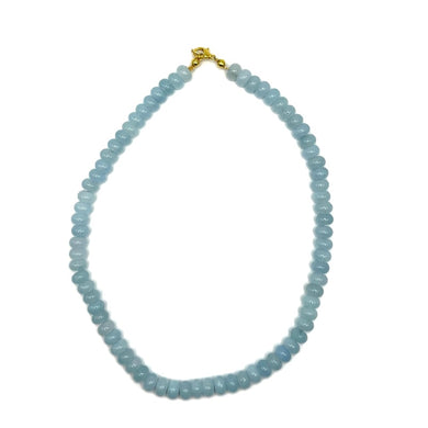 Light Blue Gemstone Necklace 15”
