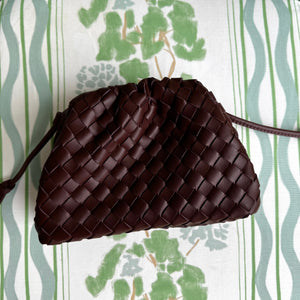 Brown Quilted Dumpling Crossbody