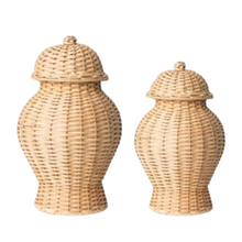 Load image into Gallery viewer, Round Wicker Ginger Jars - (Two Sizes Available)