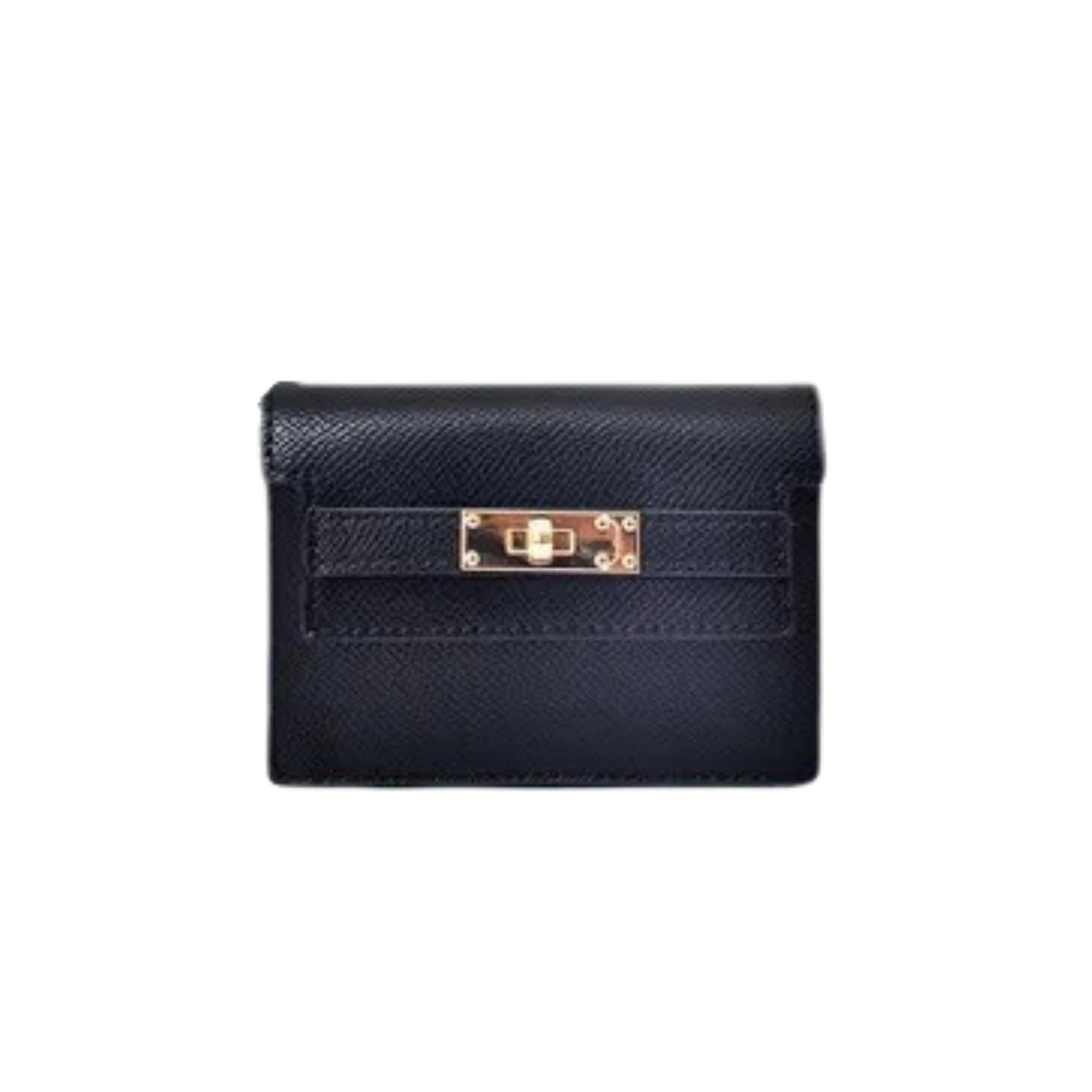 Kelly Card Holder - Black (Accordion Style - Genuine Leather)