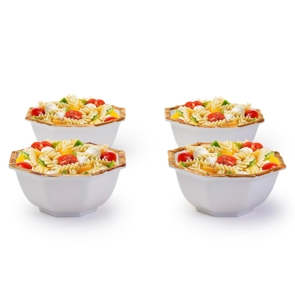 Bamboo Octagonal Bowls (Set of 4)