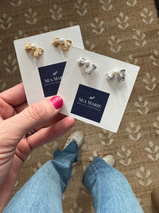 Kennedy Pearl Bow Studs (Silver or Gold)