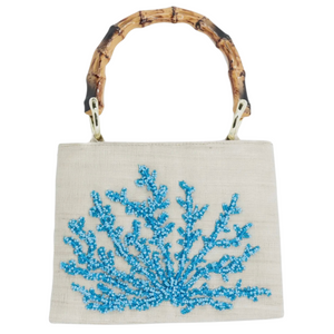 Coral Bamboo Handle Clutch (3 Color Options) Made to Order