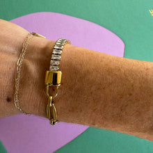 Load image into Gallery viewer, Gold Jewel + Chain Links Bracelet (tarnish free)