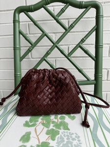 Brown Quilted Dumpling Crossbody