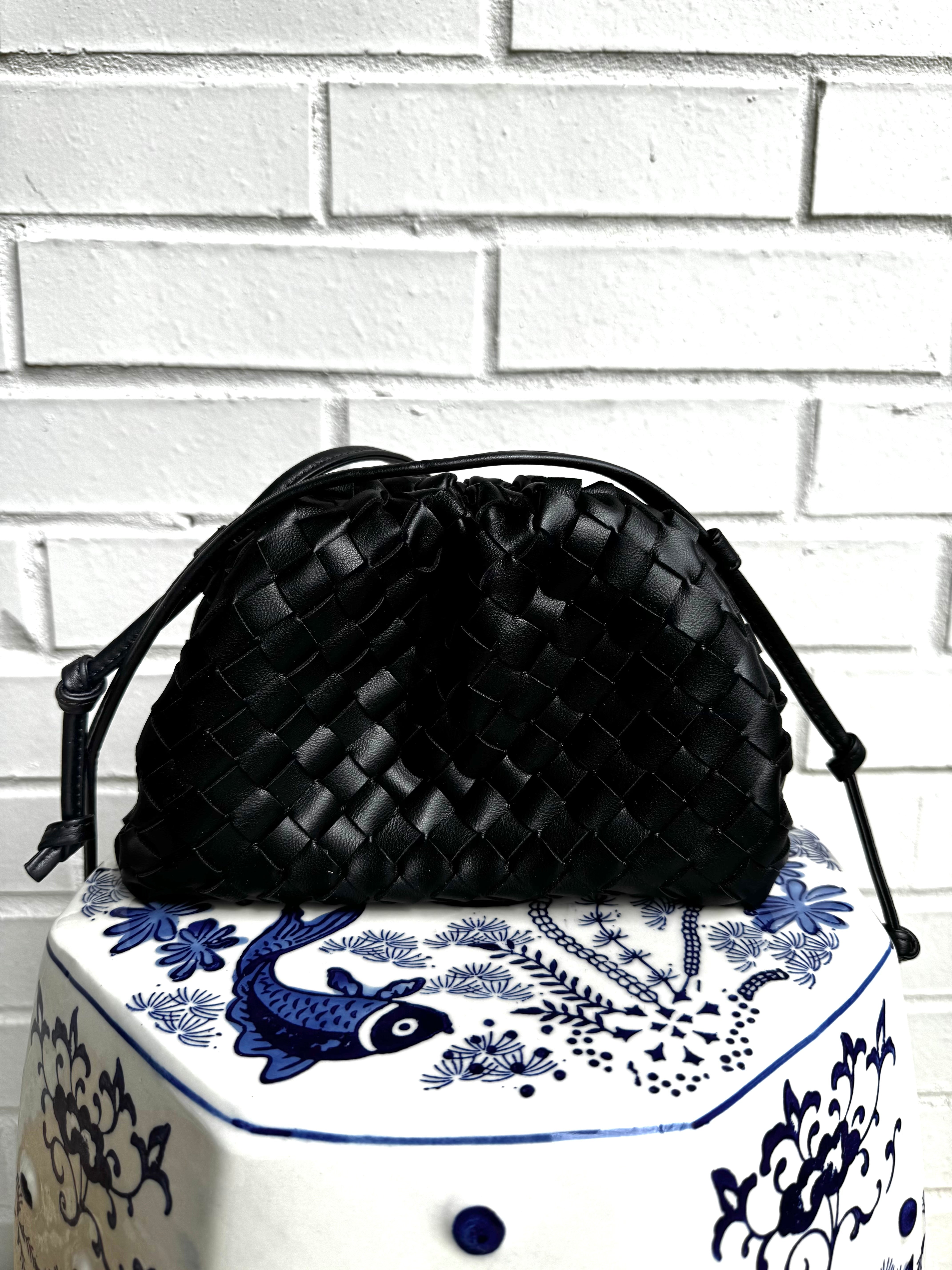 Black Quilted Dumpling Crossbody