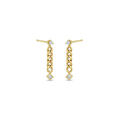 Small Curb Chain Drop Earrings