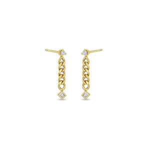 Small Curb Chain Drop Earrings