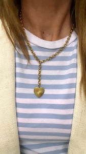 Heart Charm Necklace (Two Way Wear)