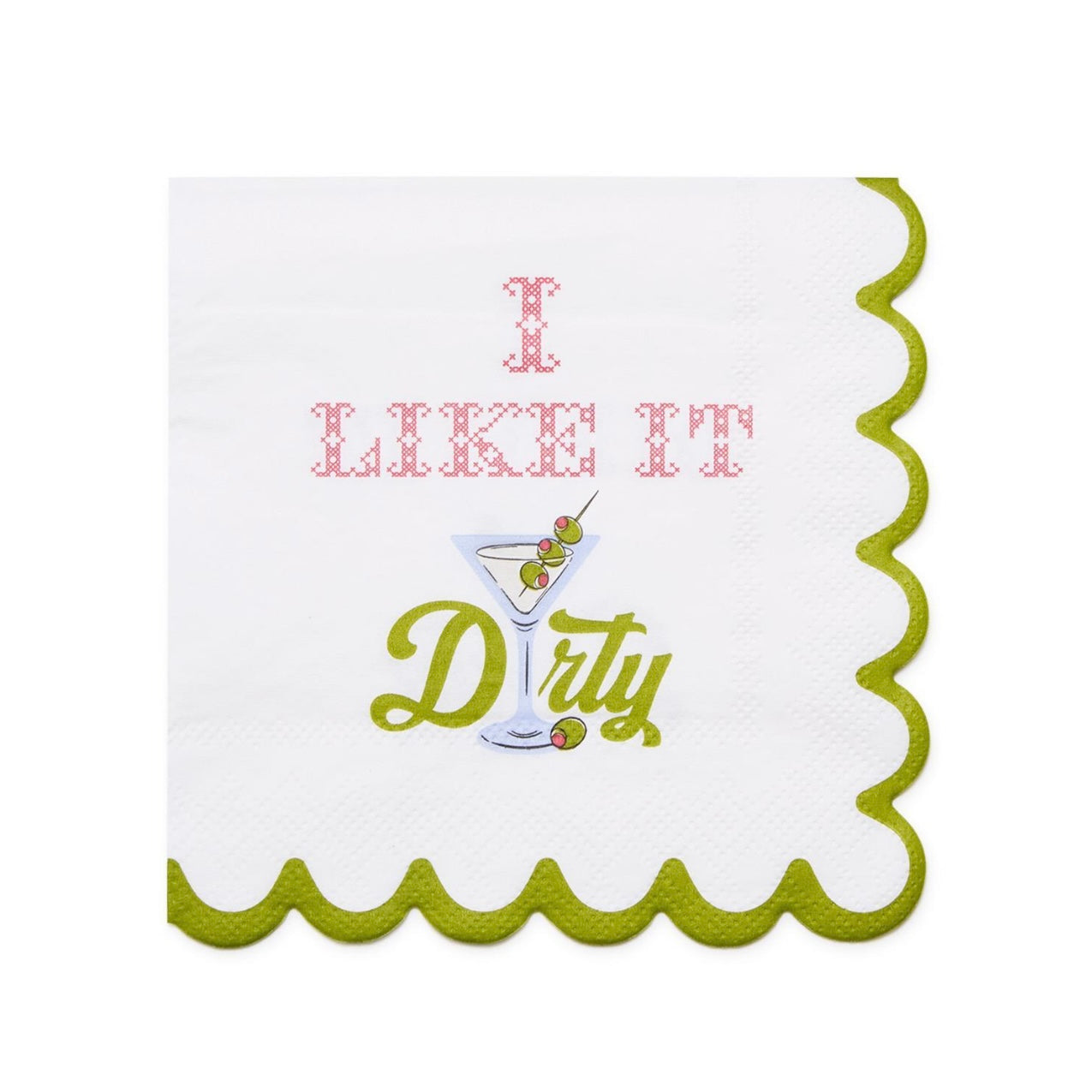 Sea Marie Designs Martini Scalloped Napkins - Thumbnail 3