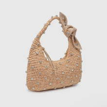 Load image into Gallery viewer, Jessa Straw with Rhinestones Hobo Bag