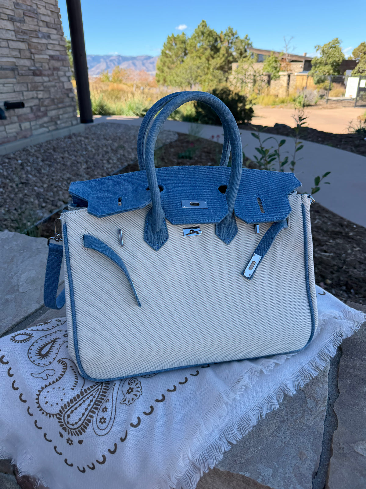 Margot Denim/Canvas Tote