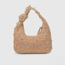 Load image into Gallery viewer, Jessa Straw with Rhinestones Hobo Bag