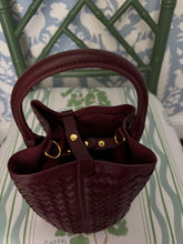 Load image into Gallery viewer, Wine Red Bucket Bag Crossbody (Preorder - Ships 11/27)