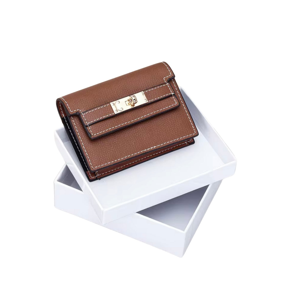 Kelly Card Holder - Brown (Accordion Style - Genuine Leather)