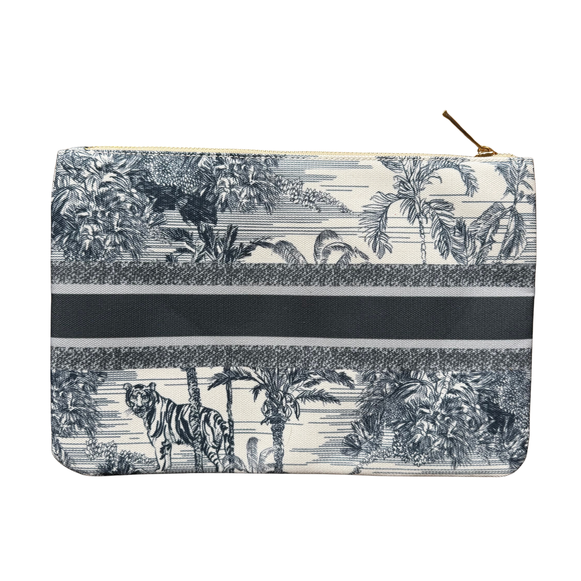 Navy Toile “Blank Name” Cosmetic Bag (In stock ready to ship)