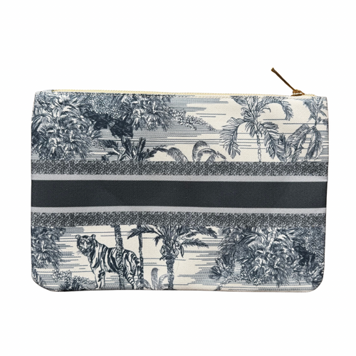 Navy Toile “Blank Name” Cosmetic Bag (In stock ready to ship)