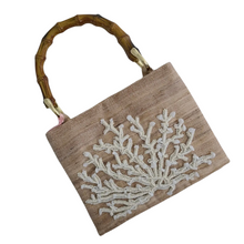 Load image into Gallery viewer, Coral Bamboo Handle Clutch (3 Color Options) Made to Order