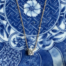 Load image into Gallery viewer, Gold Round Solitaire Necklace