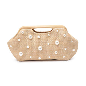 Woven Pearls Statement Clutch