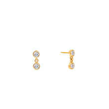 Load image into Gallery viewer, Double Bezel Stud Earrings