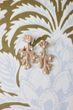 Load image into Gallery viewer, Gold Capri Coral Earrings