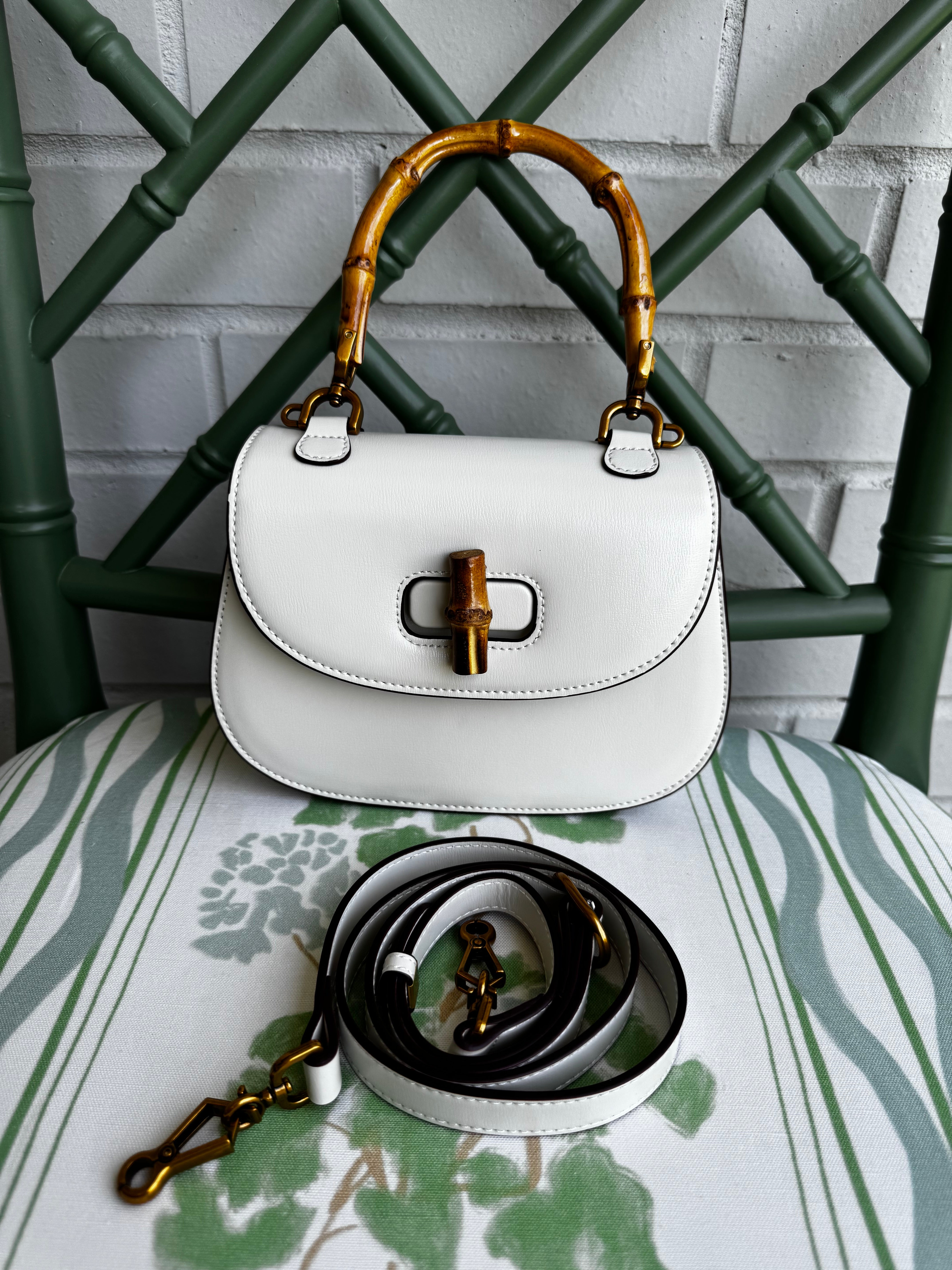 Harper Ivory Bamboo Handle Crossbody/Clutch