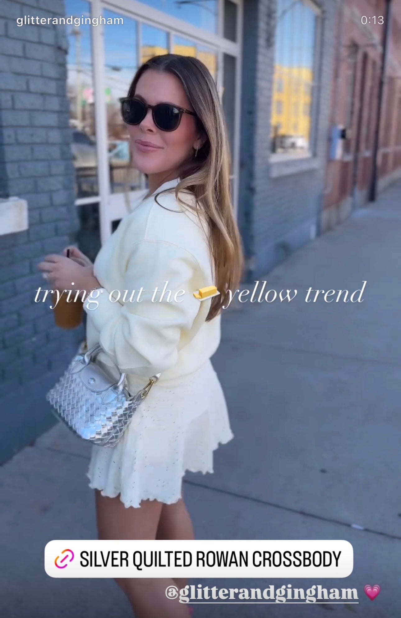 Silver Quilted Rowan Crossbody (Small)