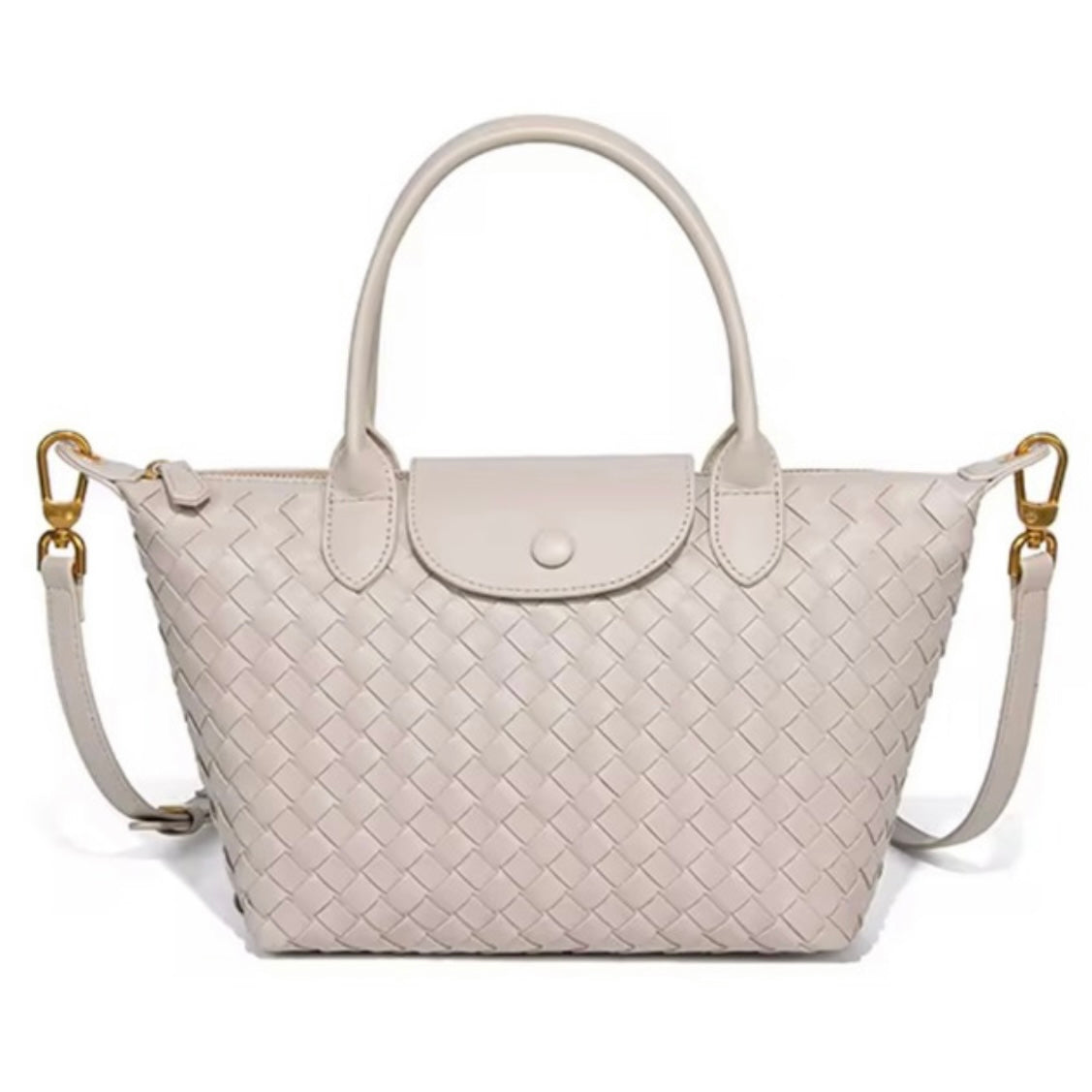 Ivory Quilted Rowan Crossbody (Medium)