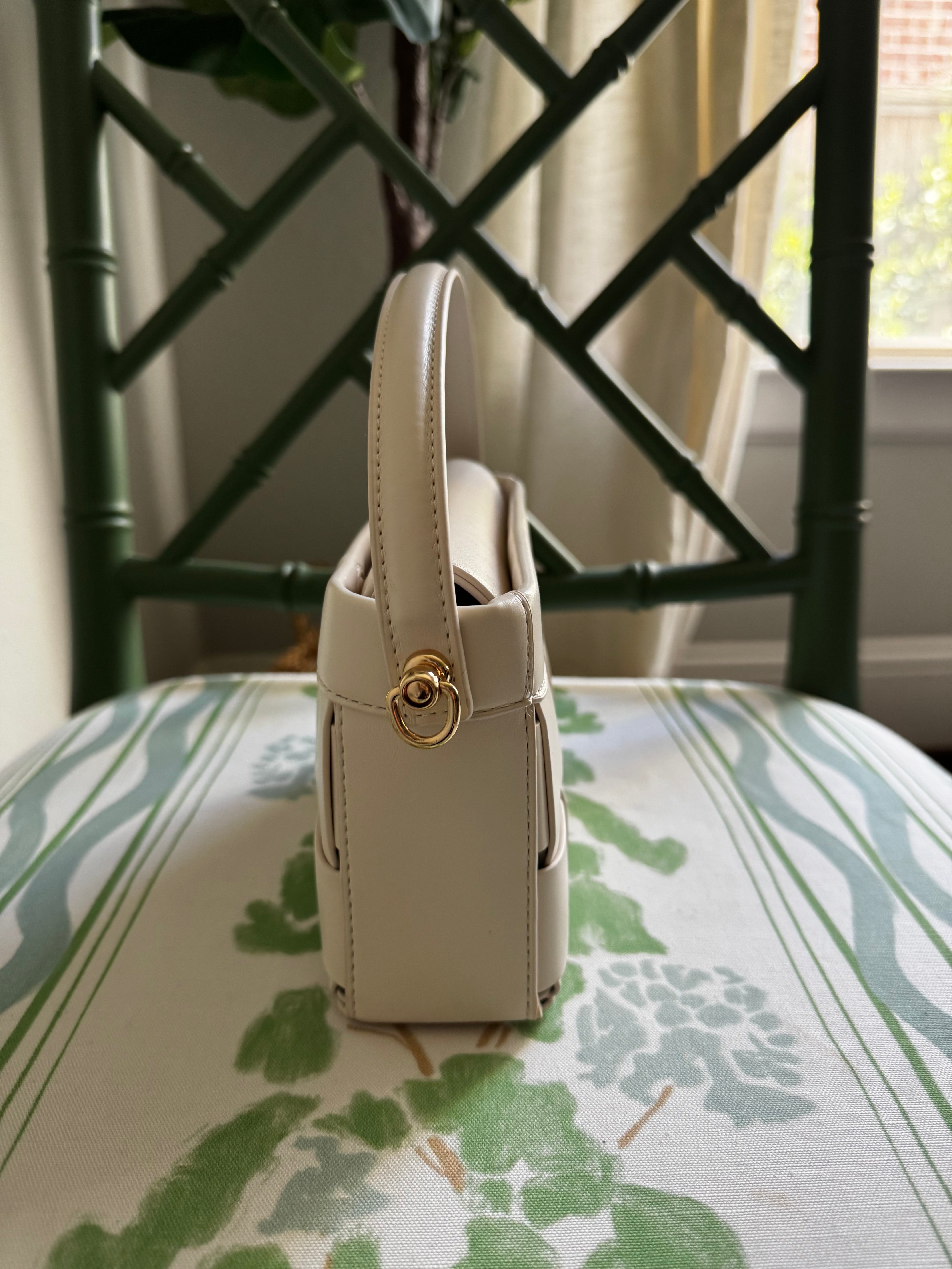 Alice Woven Crossbody/Handle Clutch Ivory