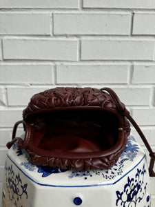 Brown Quilted Dumpling Crossbody