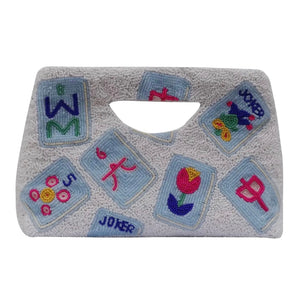 Mahjong Beaded Clutch