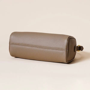 Avery Leather Shoulder Bag (Taupe)