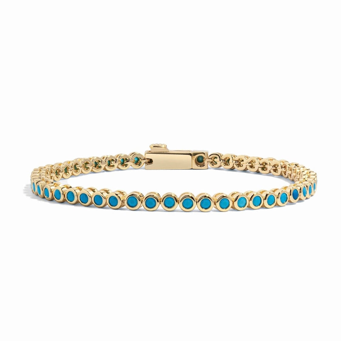 Turquoise Bezel Tennis Bracelet