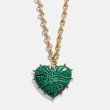 Load image into Gallery viewer, Malachite Heart Pendant Necklace