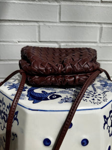 Brown Quilted Dumpling Crossbody