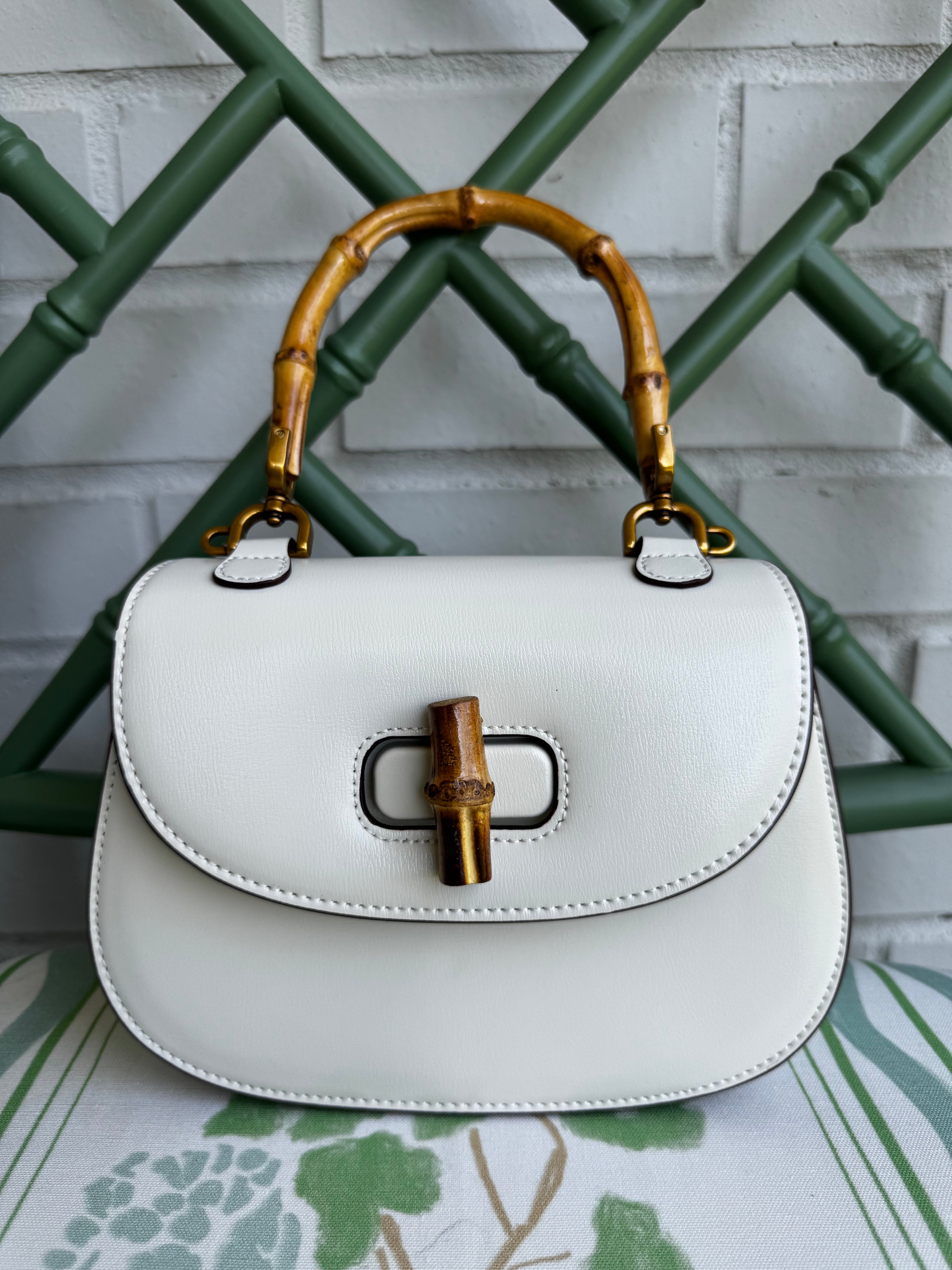 Harper Ivory Bamboo Handle Crossbody/Clutch