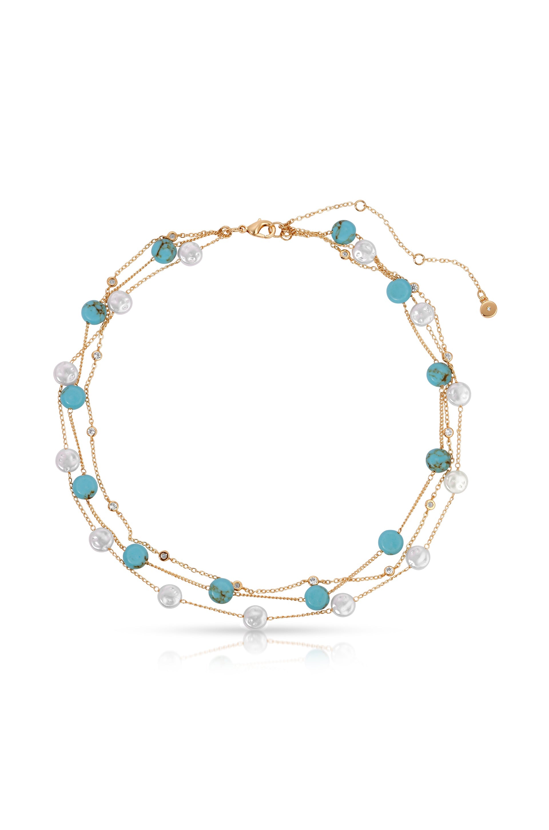 Turquoise & Pearls Necklace
