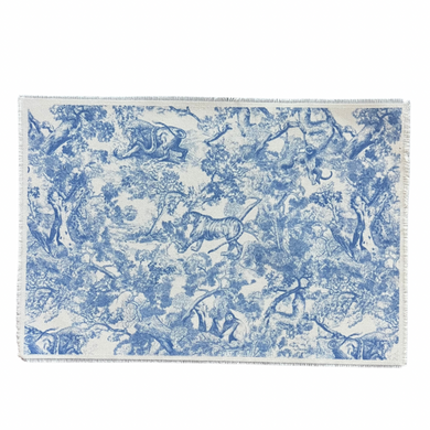 French Toile Cotton Linen Placemat (Sold Individually)