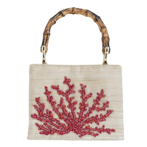 Coral Bamboo Handle Clutch (3 Color Options) Made to Order